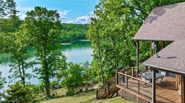 8715 Rambo N Rd, Rogers, AR 72756 - water view with stairs