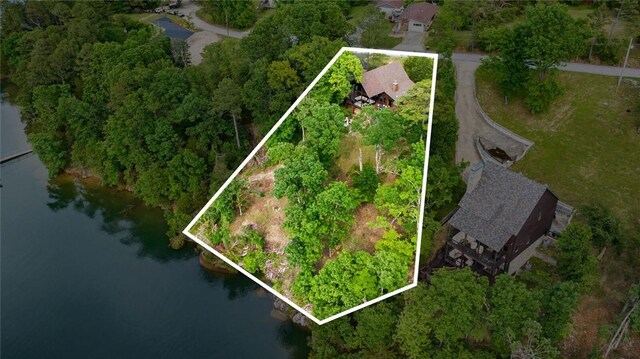 8715 Rambo N Rd, Rogers, AR 72756 - view of property location featuring a large body of water and property parcel outlined
