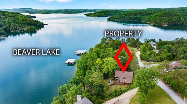 8715 Rambo N Rd, Rogers, AR 72756 - drone / aerial view of a large body of water