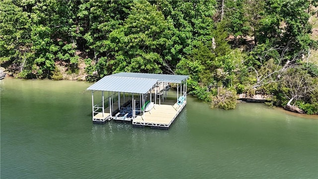 8715 Rambo N Rd, Rogers, AR 72756 - dock area with a water view and boat lift