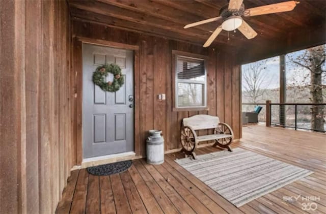 8715 Rambo N Rd, Rogers, AR 72756 - doorway to property with ceiling fan