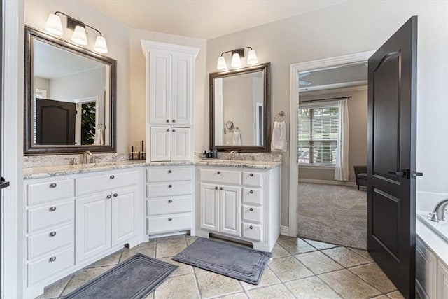 5208 43rd St, Rogers, AR 72758 - full bath with double vanity and baseboards