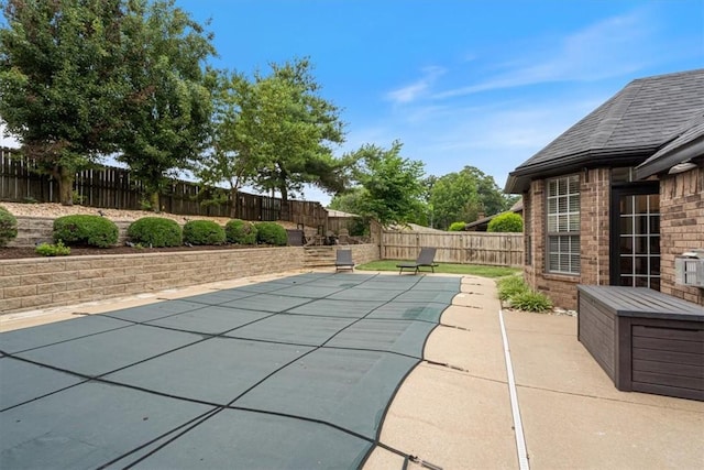5208 43rd St, Rogers, AR 72758 - view of pool with a fenced backyard and a patio