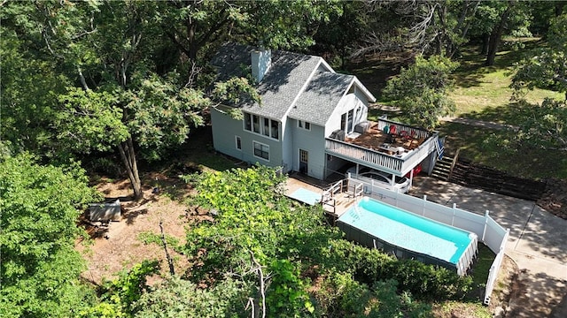 14269 Lake Forrest Heights Rd, Siloam Springs, AR 72761 - view from above of property with a pool