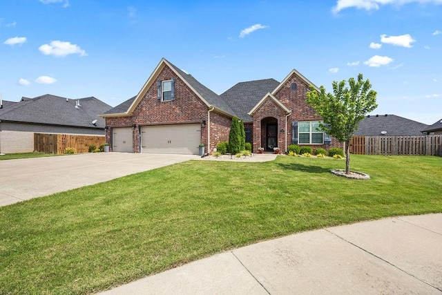 4609 W Waters Edge Dr, Rogers, AR 72758 - traditional-style home featuring brick siding, concrete driveway, and an attached garage