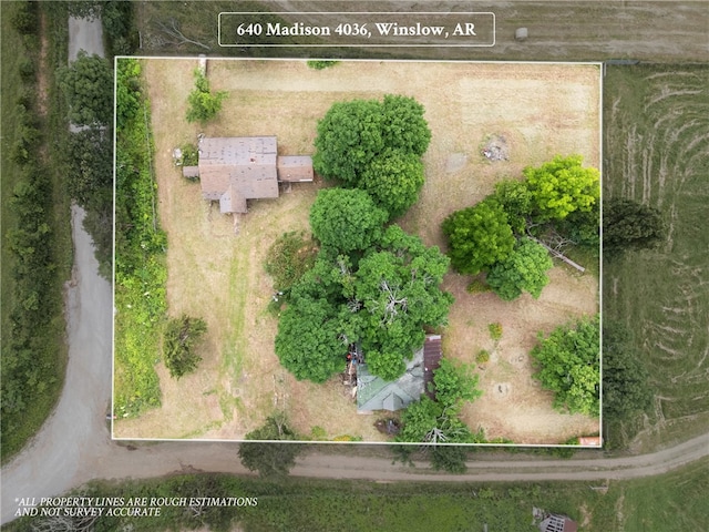 640 Madison Unit 4036, Huntsville, AR 72959 - aerial overview of property's location with property parcel outlined