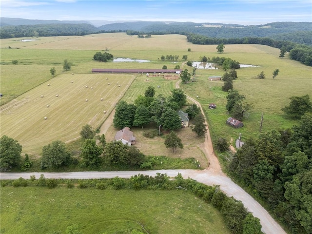 640 Madison Unit 4036, Huntsville, AR 72959 - aerial view of property's location with rural landscape and a mountain backdrop