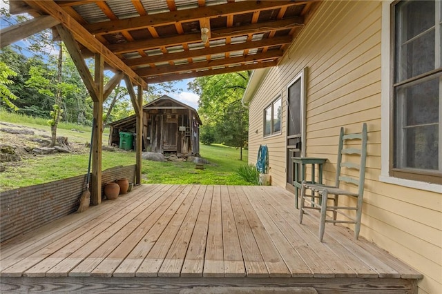 247 NC-3600, Western Grove, AR 72685 - wooden terrace with a yard