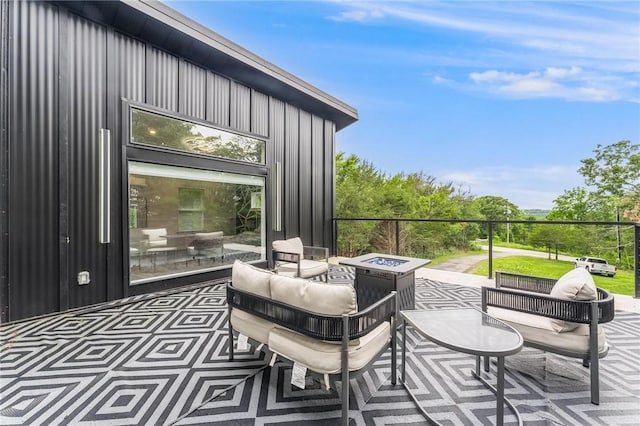 1630 Madison Unit 7855, Huntsville, AR 72740 - view of patio / terrace with an outdoor fire pit