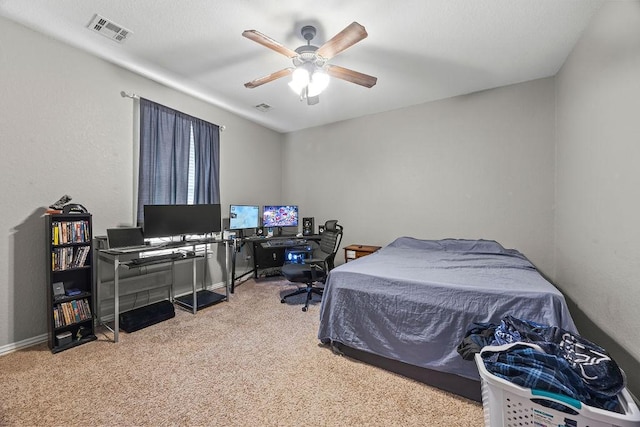 1902 SW Sequoia St, Bentonville, AR 72713 - bedroom with carpet, a desk, and a ceiling fan