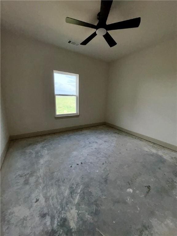 825 Bellagiola, Tontitown, AR 72762 - spare room with concrete flooring and a ceiling fan