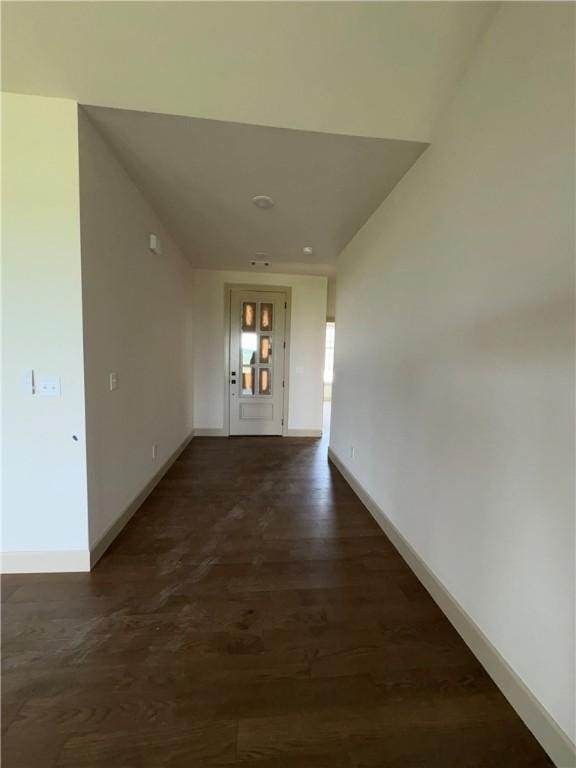 825 Bellagiola, Tontitown, AR 72762 - hall with baseboards and dark wood-style floors