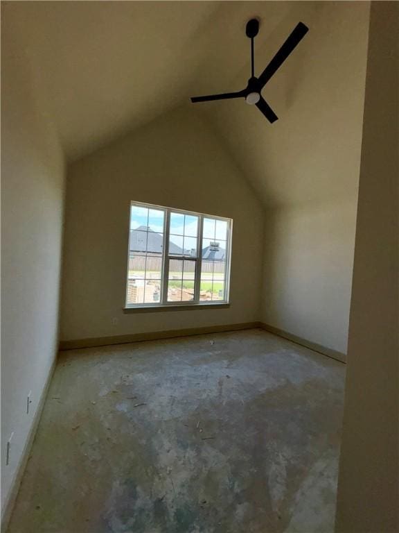 825 Bellagiola, Tontitown, AR 72762 - additional living space with vaulted ceiling and ceiling fan