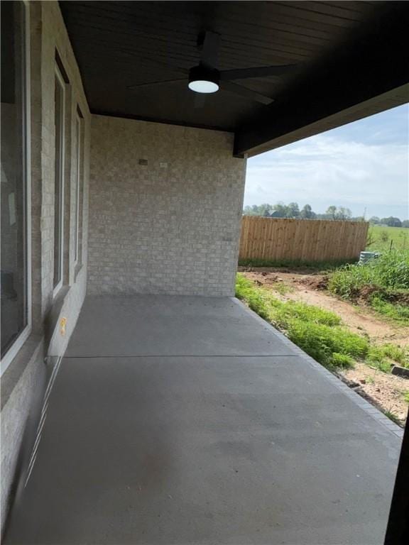 825 Bellagiola, Tontitown, AR 72762 - view of patio / terrace featuring ceiling fan