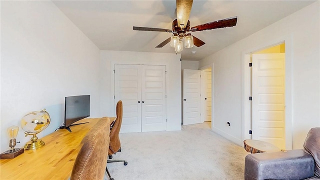 884 Ardiano Ave, Tontitown, AR 72762 - carpeted office with a ceiling fan and baseboards