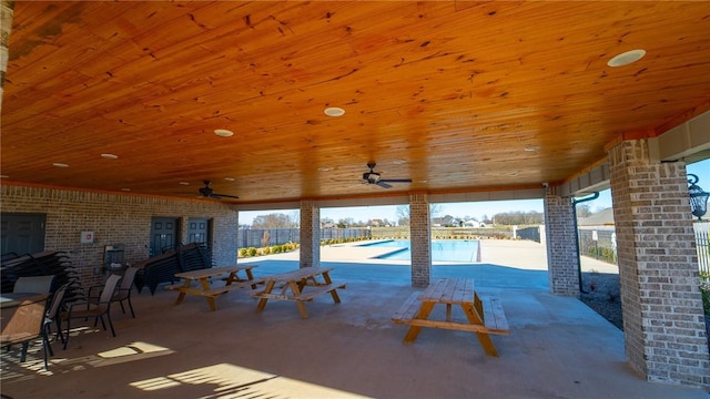 884 Ardiano Ave, Tontitown, AR 72762 - view of patio / terrace with ceiling fan