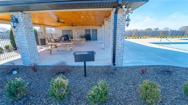 884 Ardiano Ave, Tontitown, AR 72762 - view of patio with a ceiling fan