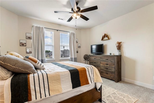 320 Bequette Ln, Centerton, AR 72719 - bedroom featuring light colored carpet and ceiling fan