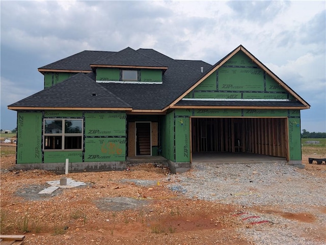 6906 High Mdw, Bentonville, AR 72713 - property in mid-construction with roof with shingles and dirt driveway