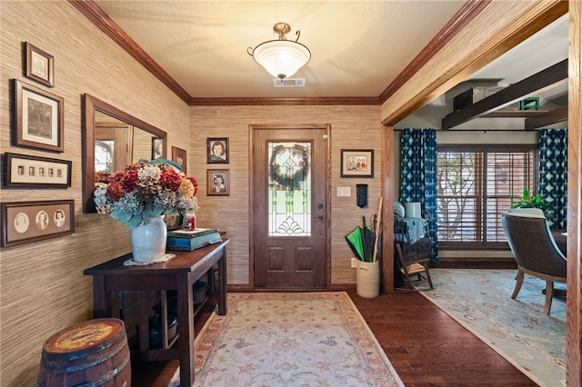 217 Waterfront Cir, Alma, AR 72921 - foyer featuring wood finished floors and ornamental molding