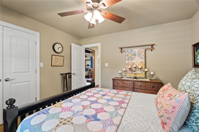 217 Waterfront Cir, Alma, AR 72921 - bedroom with ceiling fan