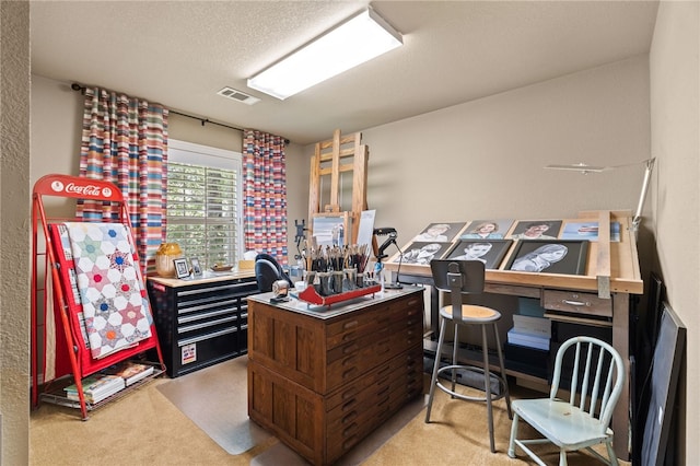 217 Waterfront Cir, Alma, AR 72921 - carpeted office space with a textured ceiling