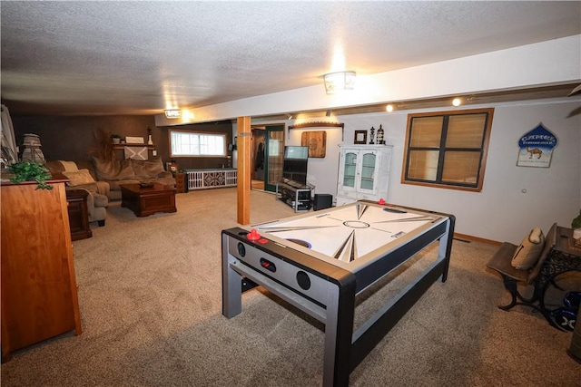 4639 Quail Ct, Harrison, AR 72601 - game room with carpet floors and a textured ceiling
