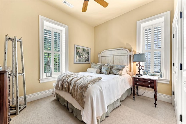32 Armstrong St, Eureka Springs, AR 72632 - bedroom featuring multiple windows, carpet floors, and ceiling fan