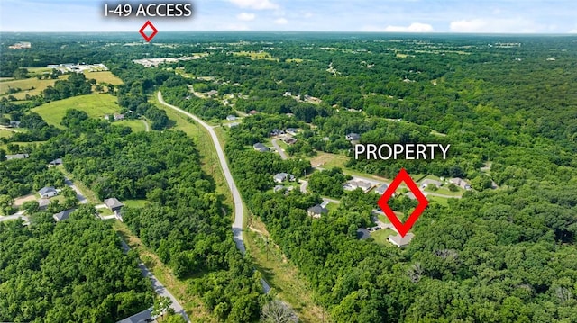 16 Olmsted Ln, Bella Vista, AR 72715 - aerial view of property's location featuring a heavily wooded area