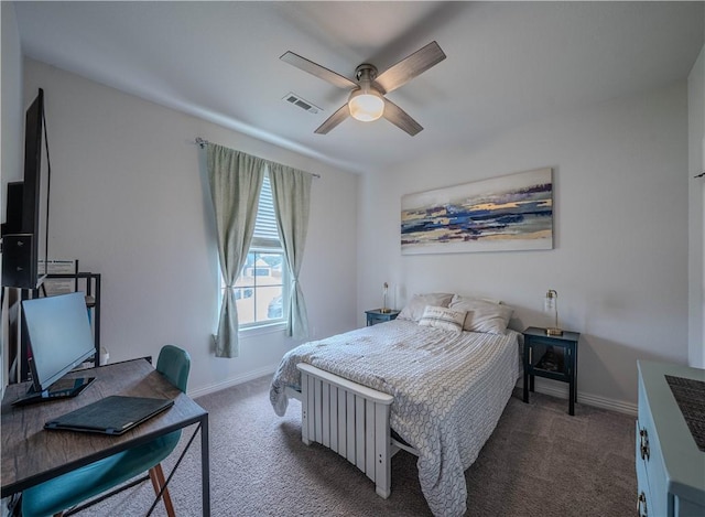 1312 Park St, Lowell, AR 72745 - bedroom featuring carpet flooring, a desk, and ceiling fan