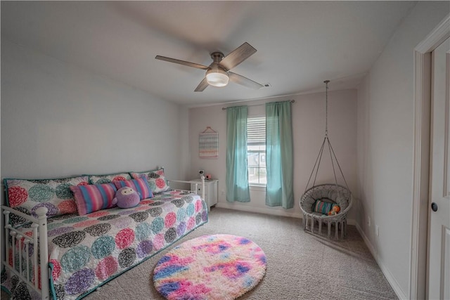 1312 Park St, Lowell, AR 72745 - bedroom with carpet and ceiling fan