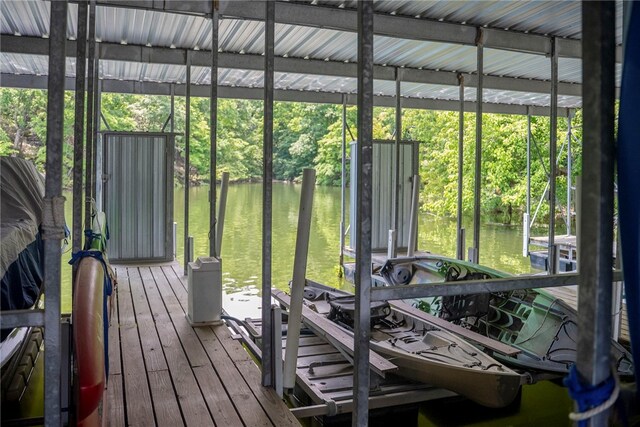 8252 Hickory Tree Ln, Rogers, AR 72756 - sunroom featuring a water view and healthy amount of natural light