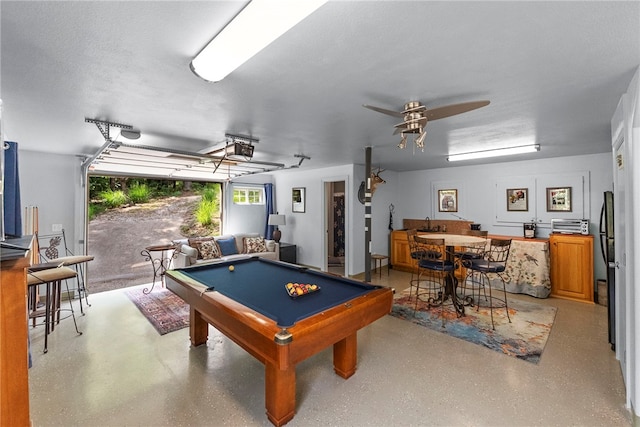 8252 Hickory Tree Ln, Rogers, AR 72756 - recreation room featuring pool table and a ceiling fan