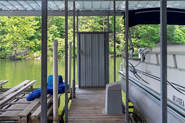 8252 Hickory Tree Ln, Rogers, AR 72756 - dock with a water view and boat lift