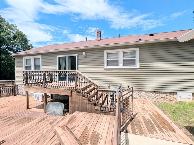 805 S Oak St, Harrison, AR 72601 - back of house featuring a deck and a chimney