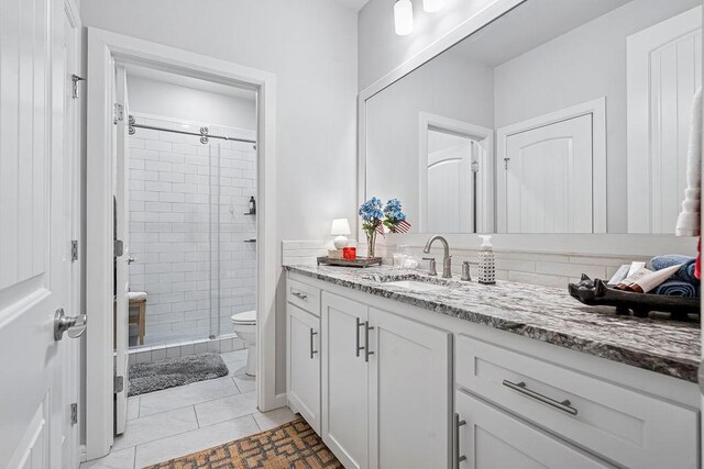 9116 Kirkwood Rdg, Fort Smith, AR 72916 - bathroom with vanity, a stall shower, and tile patterned flooring