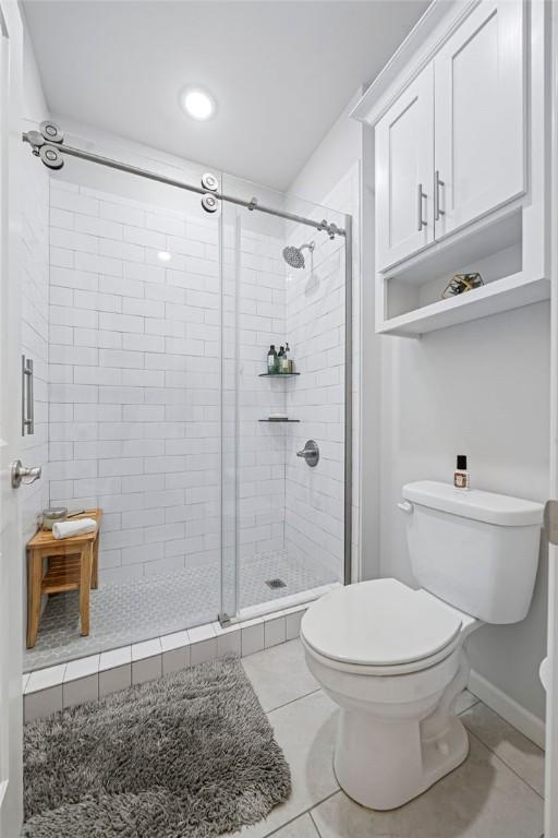 9116 Kirkwood Rdg, Fort Smith, AR 72916 - full bathroom with a shower stall, tile patterned flooring, and recessed lighting