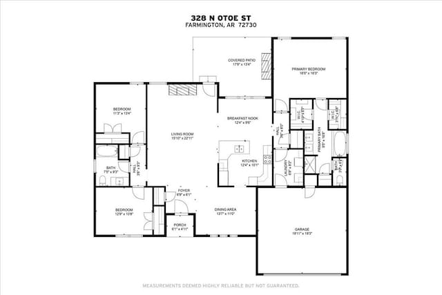 328 N Otoe St, Farmington, AR 72730 - view of property floor plan