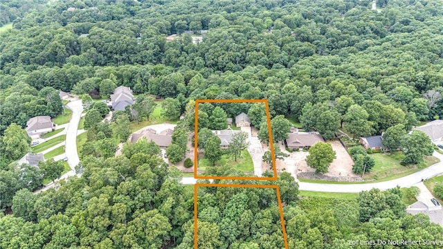 8553 Stoner Ln, Rogers, AR 72756 - view of property location with a forest and property boundaries highlighted