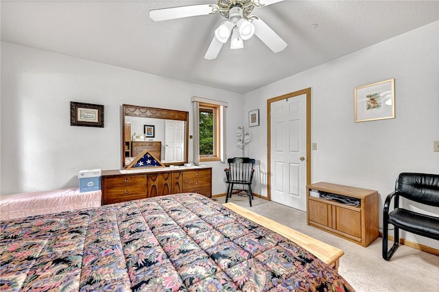 8553 Stoner Ln, Rogers, AR 72756 - bedroom featuring light colored carpet and ceiling fan