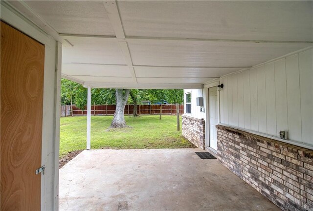 285 S 2nd St, Oaks, OK 74359 - fenced backyard featuring a patio area
