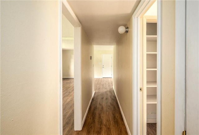 285 S 2nd St, Oaks, OK 74359 - hall with dark wood finished floors and baseboards