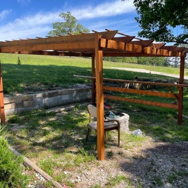 4841 Business Highway 412, Huntsville, AR 72740 - view of yard featuring a pergola