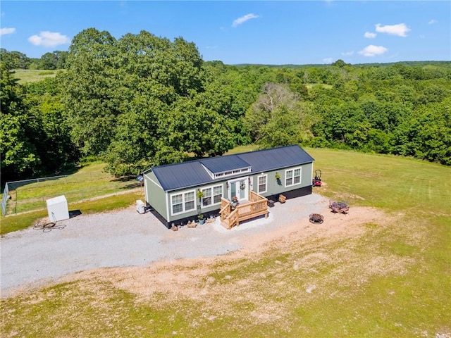 132 N Nature Trl Ln, Noel, MO 64854 - aerial view of property and surrounding area with a heavily wooded area