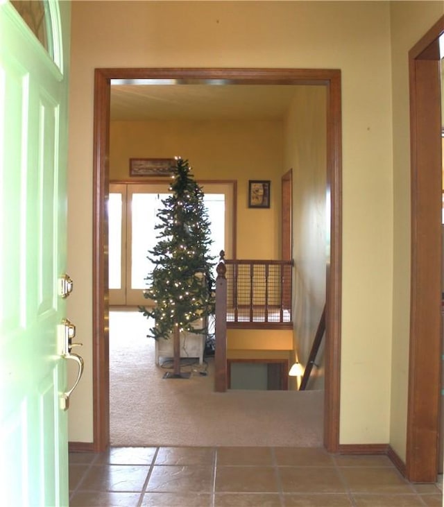 32 Table Rock Dr, Holiday Island, AR 72631 - corridor featuring carpet flooring and tile patterned floors