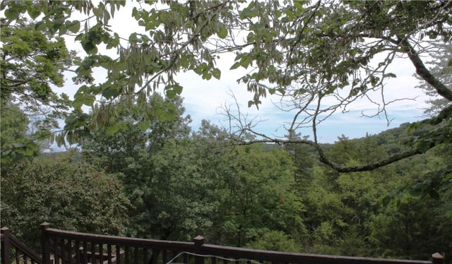 32 Table Rock Dr, Holiday Island, AR 72631 - mountain view featuring a heavily wooded area