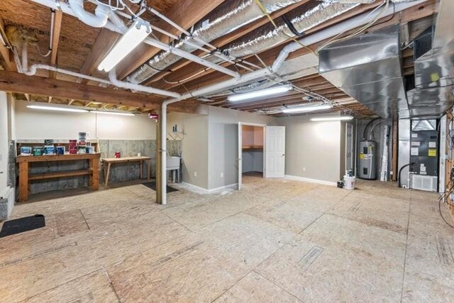150 Cedar Wood Ave, Branson, MO 65616 - unfinished below grade area with heating unit and water heater