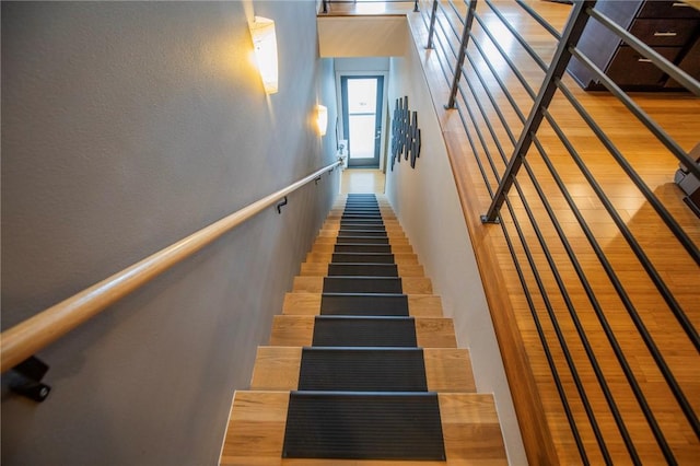 3901 W 5th St, Fayetteville, AR 72701 - stairs with wood finished floors