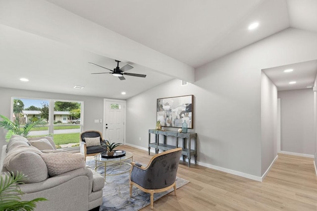 802 Hinshaw Dr, Springdale, AR 72762 - living room with light wood-style flooring, a ceiling fan, and recessed lighting