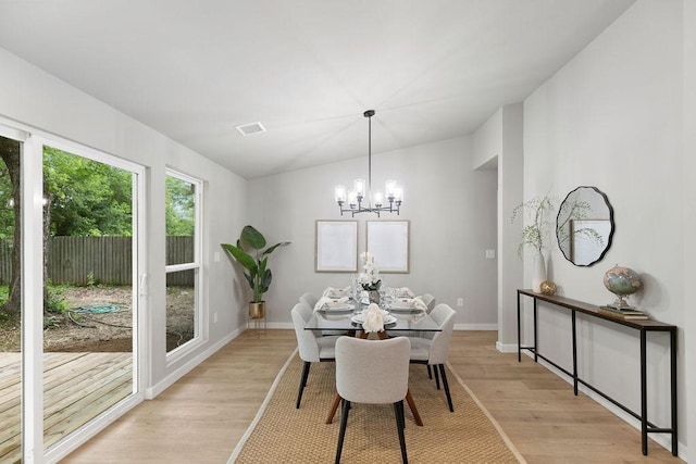 802 Hinshaw Dr, Springdale, AR 72762 - dining area featuring light wood-type flooring and a chandelier